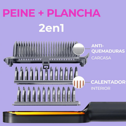 CEPILLO ELECTRICO ALISADOR, PEINA Y DESLUMBRA EN SEGUNDOS!