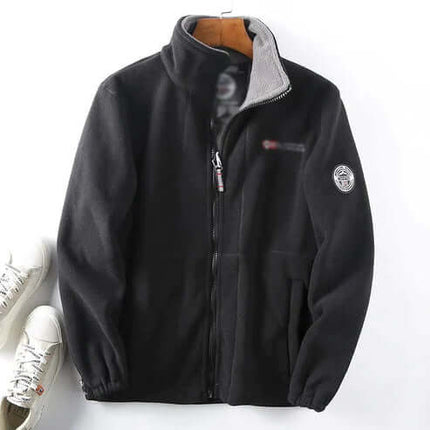 Chaqueta con capucha para hombre y forro de doble capa