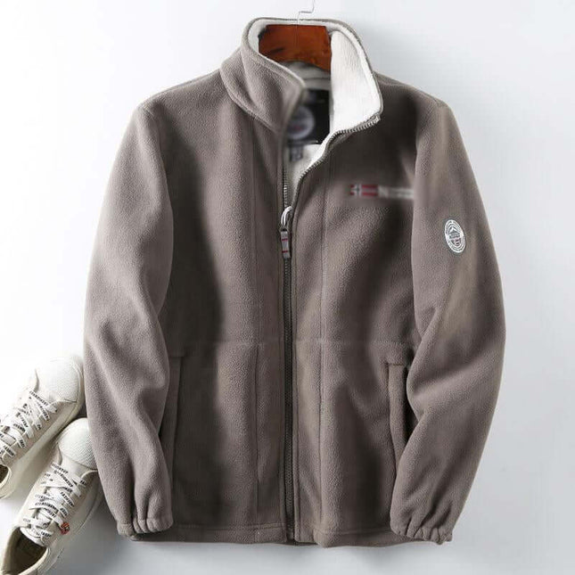 Chaqueta con capucha para hombre y forro de doble capa
