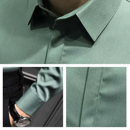 Camisa Masculina Sin Arrugas